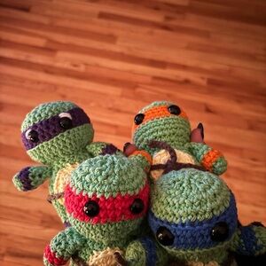 Handmade Crochet Ninja Turtles Set